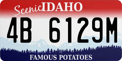 ID license plate 4B6129M
