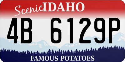 ID license plate 4B6129P