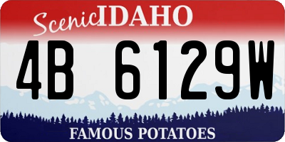 ID license plate 4B6129W