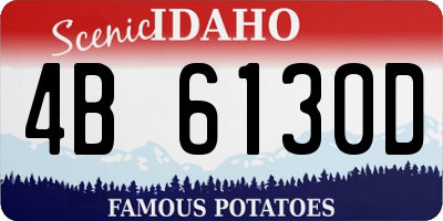 ID license plate 4B6130D
