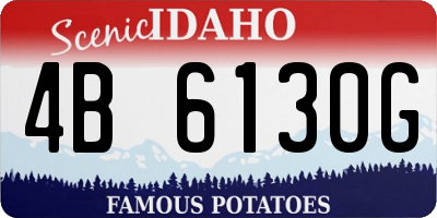 ID license plate 4B6130G