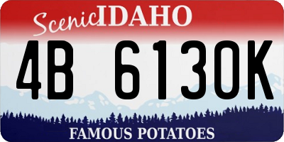 ID license plate 4B6130K