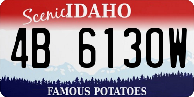 ID license plate 4B6130W