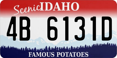 ID license plate 4B6131D