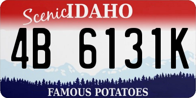 ID license plate 4B6131K