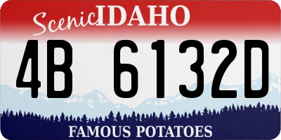 ID license plate 4B6132D