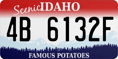 ID license plate 4B6132F
