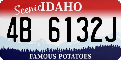ID license plate 4B6132J