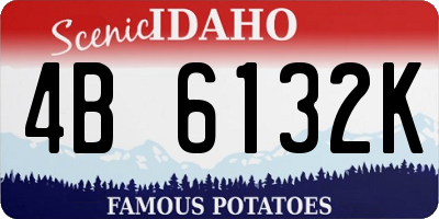 ID license plate 4B6132K