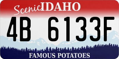 ID license plate 4B6133F
