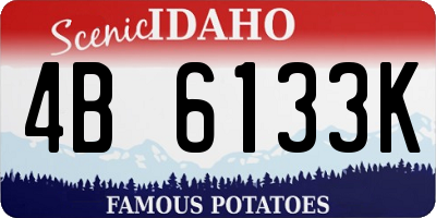 ID license plate 4B6133K