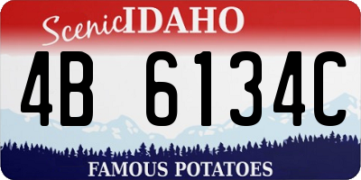 ID license plate 4B6134C
