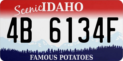 ID license plate 4B6134F