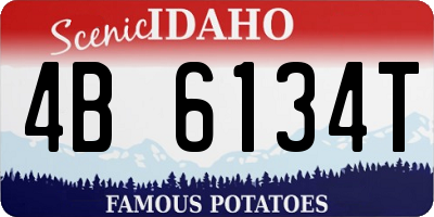 ID license plate 4B6134T