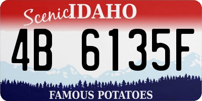 ID license plate 4B6135F