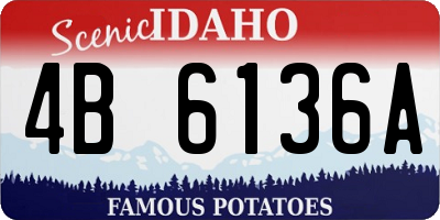 ID license plate 4B6136A