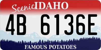 ID license plate 4B6136E