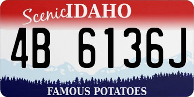 ID license plate 4B6136J