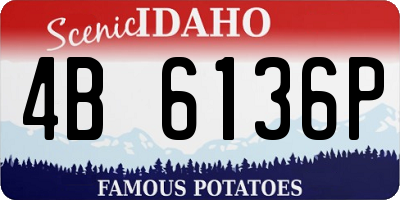 ID license plate 4B6136P
