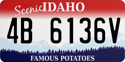 ID license plate 4B6136V