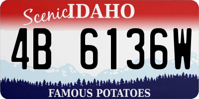 ID license plate 4B6136W