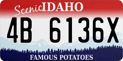 ID license plate 4B6136X