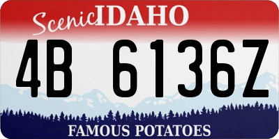 ID license plate 4B6136Z
