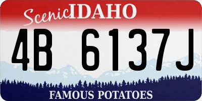 ID license plate 4B6137J