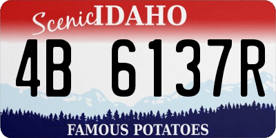 ID license plate 4B6137R