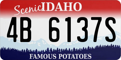 ID license plate 4B6137S