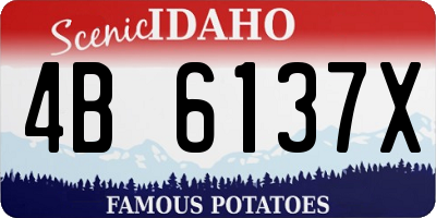ID license plate 4B6137X