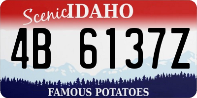 ID license plate 4B6137Z