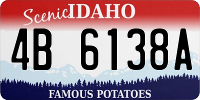 ID license plate 4B6138A