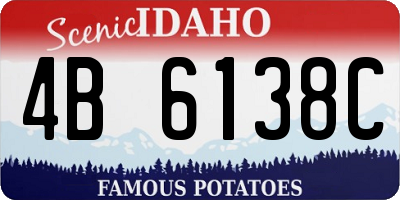ID license plate 4B6138C