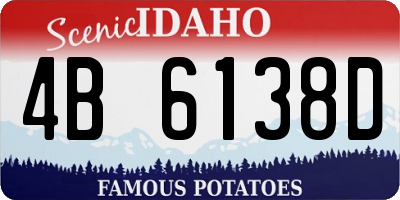 ID license plate 4B6138D