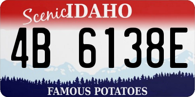 ID license plate 4B6138E