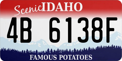 ID license plate 4B6138F