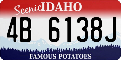 ID license plate 4B6138J