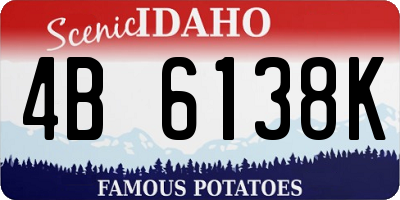 ID license plate 4B6138K