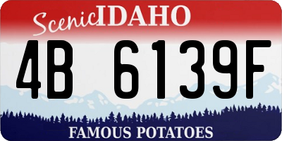 ID license plate 4B6139F