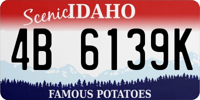 ID license plate 4B6139K