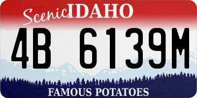 ID license plate 4B6139M