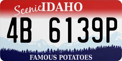 ID license plate 4B6139P