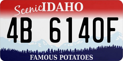 ID license plate 4B6140F