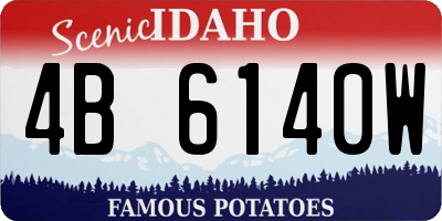 ID license plate 4B6140W