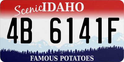 ID license plate 4B6141F