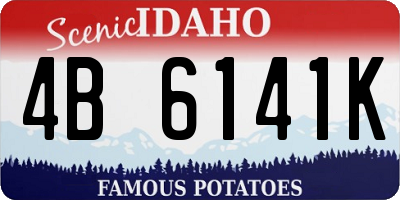 ID license plate 4B6141K