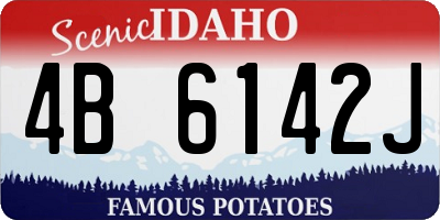 ID license plate 4B6142J