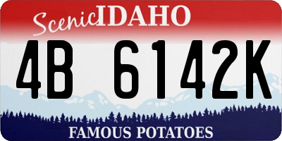 ID license plate 4B6142K