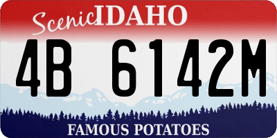 ID license plate 4B6142M